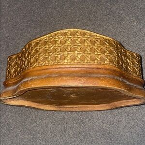 FTD Decorative Woven-Texture Faux Floral Planter - Gold